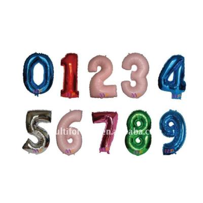 China Promotional Toy Number Shape High Quality Mylar Foil Balloon for sale