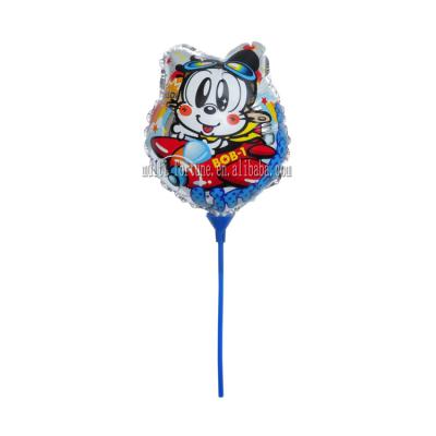 China Promotional Toy Cartoon Shape Custom Color Mylar Foil Balloon With Cup Sticks for sale