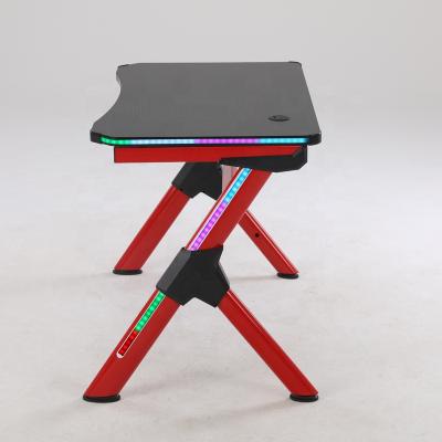 China Fit Cheapest RGB Light RGB Lighting Fit Game Table Multifunctional Computer Gaming Charging Table for sale