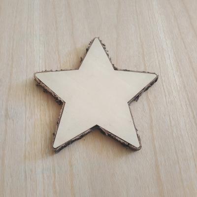 China Creative Traditional Birch Bark Star Pentagon Christmas Decorations for sale