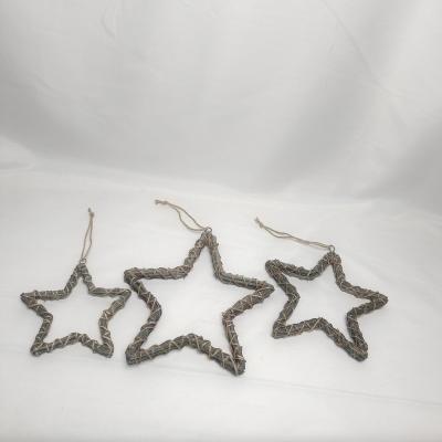 China Minimalist Ringed Five-pointed Star Shaped Christmas Ornament Pendant for sale