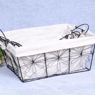 China Modern Design Metal Laundry Wire Laundry Storage Stocked Basket for sale