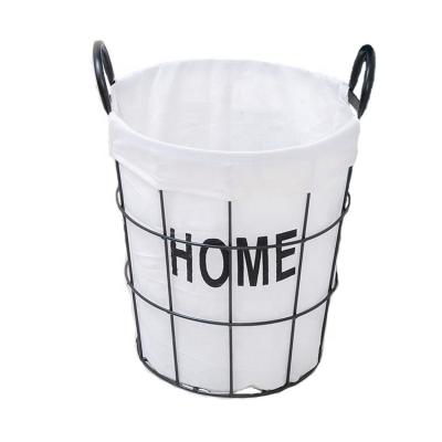 China Home Laundry Storage Basket Metal Laundry Clothing Storage Metal Wholesale Baskets for sale