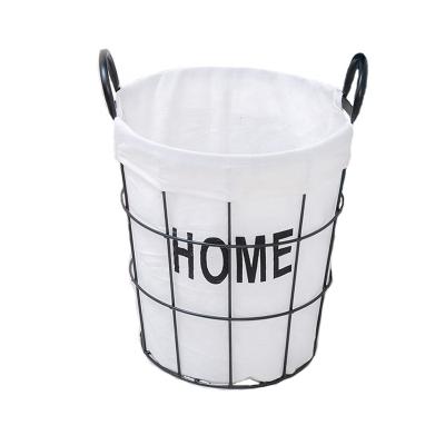 China Home Laundry Storage Basket Metal Laundry Clothing Storage Metal Wholesale Baskets for sale