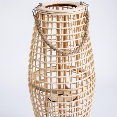 China Home Decoration Rattan Lamp Table Natural Wicke Rattan for sale