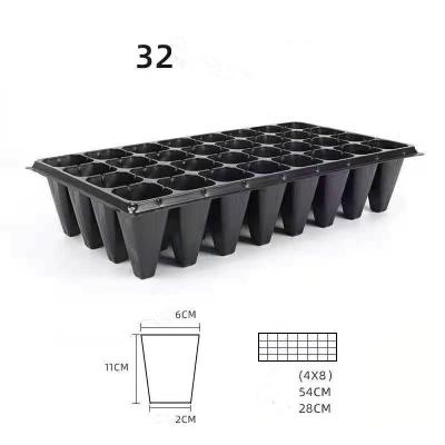 China China Factory Eco-friendly Trays 21 32 50 72 105 128 Cells Growing 200 Cell Plastic Black Rectangular Seed Tray Seed Nursery Trays for sale