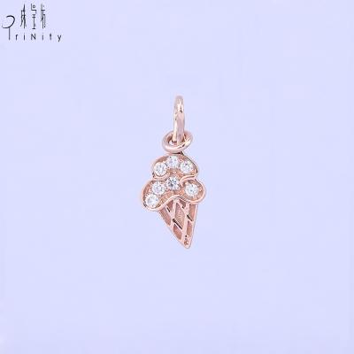 China Cute Most Different Solid Gold Custom Made Popular Diamond Charms Baby Jewelry Pendant 18K Designs for sale