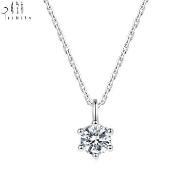 China Fashionable Most Popular Simple Necklace Real Diamond Jewelry For Women Natural Diamond Necklace 18K for sale