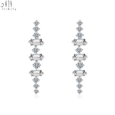 China FASHIONABLE Diamond Earring 18 carat gold luxury high quality solid earring 18K white gold jewelry sets for sale