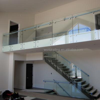 China YL Modern Glass Dead End Fencing Interior Stair Railings Do Not Block The View for sale