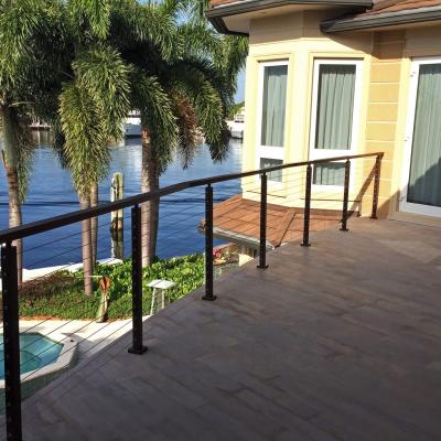 China YL Modern Low Maintenance Stainless Steel Railing Systems Balcony Black Cable Railing for sale