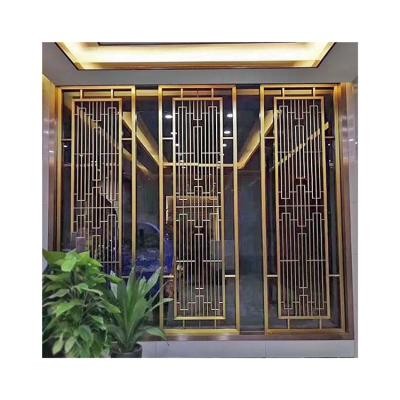 China Aluminum Metal Hotel Lobby Fire Partition Privacy Divider Partition Perforated Screen Panel for sale