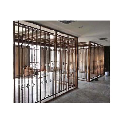 China Top Quality Low Price Metal Material Dinning Room Decorative Partition Screen Panel Wall Divider for sale