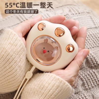 China New Cat Hotel 2022 Claw Student Hand Warmer Cute Portable Mini USB Warm Treasure Charging Small Hand Warmer for sale