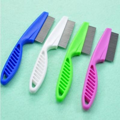 China Viable Household Pet Care Comb Cat And Comfortable Dog Anti Flea Comb Stainless Steel Flea Hair Comb for sale