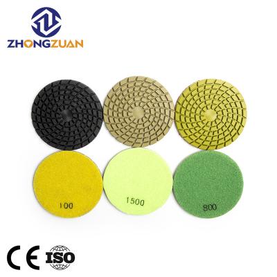 China Marble / Granite Resin Wet Diamond Bond Concrete Floor Polishing Pad For Concrete Floor Stone Polishing for sale