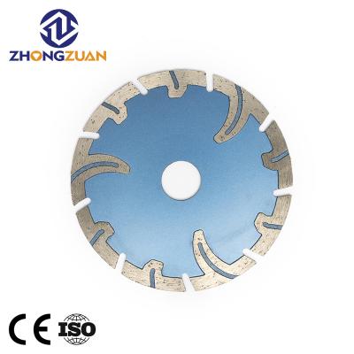 China Hot Pressed 115/125/180/230mm Stone Tooth Guard Diamond Stone Cutting Saw Blade For Concrete Quartzite Hard Stone for sale