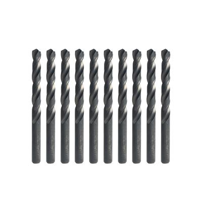 China Customized stainless steel Din338 straight shank hss twist black oxide drill bit for metal and wood drilling for sale