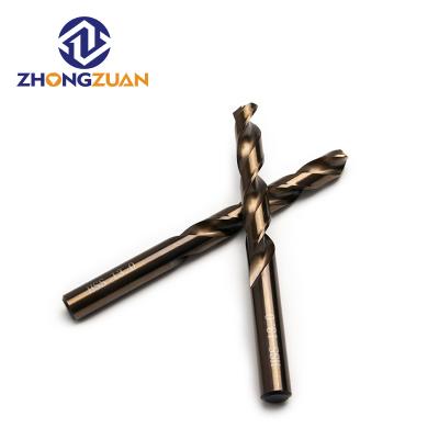 China Hot Sale iron various sizes m35 hss twist drill bits titanium coated hss twist drill set for metal drilling plastic plates for sale