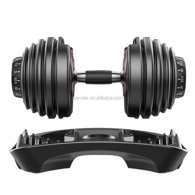 China Home Use Newcomer Cheap Dumbbell Sets 40Kg Dumbbell Weighs 90Lb Adjustable Dumbbell Set for sale