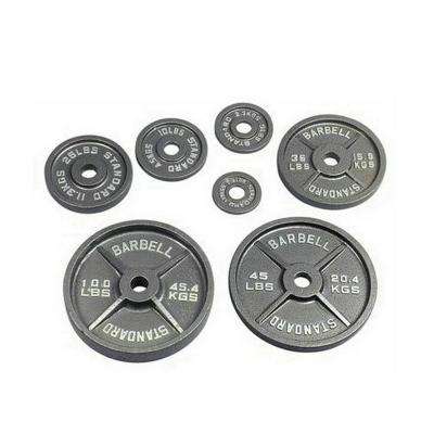 China Standard Weight Competition Barbell Cast Iron Weightllfting Gym Barbell Bumper Plates for sale