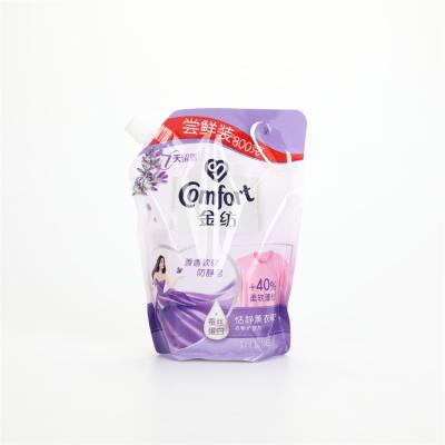 China Liquid Detergents Pocket Moisture Proof Custom Printing Soap Stand Up Spout Plastic Packaging Laundry Wash Bag for sale