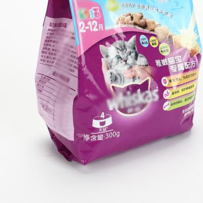 China Custom Dog Food 5kg 10kg Flat Bottom PE Pocket Dog Moisture Proof Stand Up Side Folding Food Packaging Plastic Bag for sale