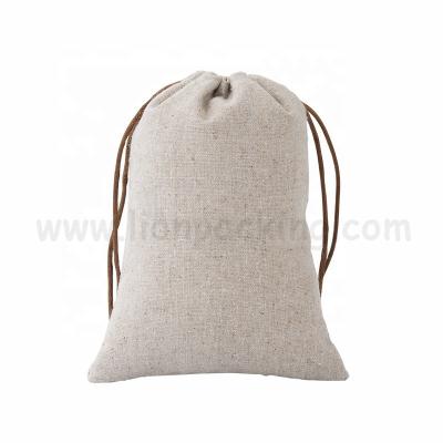 China Promotion Promotional Custom Screen Printing Drawstring Pouch Natural Canvas Bag For Gift Jewelry for sale