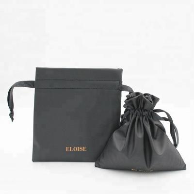 China High Quality Recycable Faux Leather Drawstring PU Leather Jewelry Pouch With Custom Logo for sale