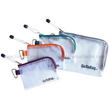 China Fashion Wholesale Custom PVC Mesh Mini Zipper Cosmetic Transparent Keepsake Pouch Bag for sale