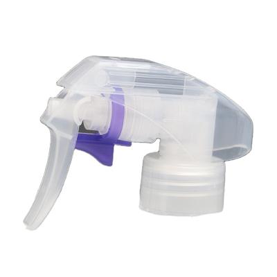 China Non Puddle New 28mm Plastic Fine Mist Garden Water Trigger 24mm Sprayer With On-Off Rotary Switch for sale