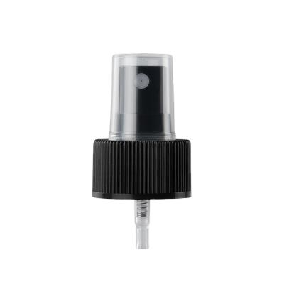 China Spill No 28 410 Black Color Ribbed Plastic Perfume Fine Mist Sprayer Pump for sale