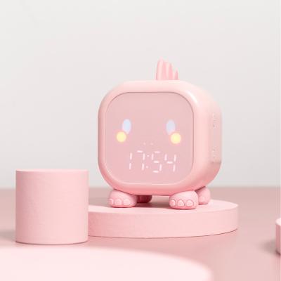 China Class Cute Dinosaur Baby Clock For Sleep Training Silicone Clock Smart Digital Kids Synchronize for sale