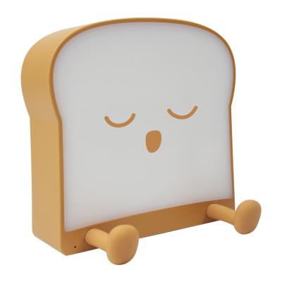 China Creative Mobile Phone Holder Night Light Ngiht Night Light USB Children's Gift Toast Bread Toast Fill Light for sale