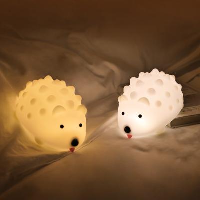 China Modern LED Night Light Hedgehog Bedside USB Filling Cute Cartoon Children's Silicone Night Light for sale