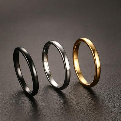 China Millimeter Female Soft Thin Female Ring Tungsten Steel Couple Ring Fashion Environmental Friendly Jewelry 2 Stainless Steel for sale