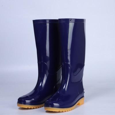 China Light Weight Cheap PVC Rubber Tall Tube Waterproof Slip Wear Resistant Work Construction for Men Rain Boots shoe protector for sale