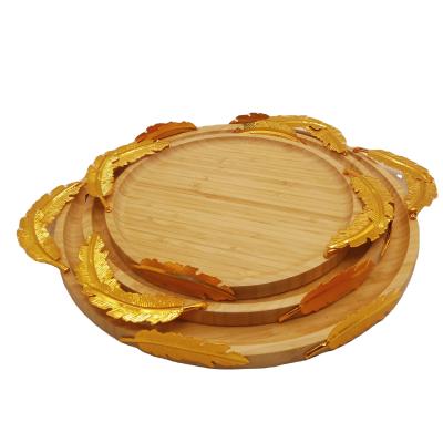 China Hotel home restaurant healthy bamboo breakfast tray and wooden food serving tray with handle bamboo trays for food for sale