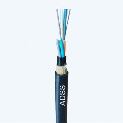 China TPU ADSS Overhead 4 8 12 24 48 96 144 288 Core Outdoor Fiber Optic Cables ADSS Fiber Optic Cables for sale