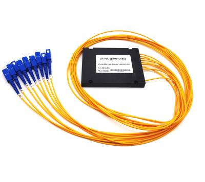 China Low Insertion Loss ABS Cassettes 3m Fiber Optic Splice Optic Splitter PLC Splitter 1x8 SCAPC UPC for sale