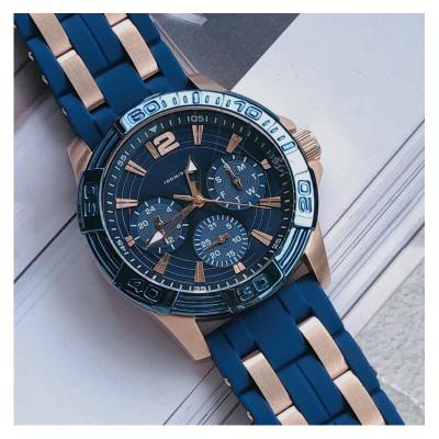 China 100% Original and High Quality Grant Chronograph Leather Quartz Watch Stainless Steel Men's Chronograph Watch With Box W0366G3 W0366G4 for sale