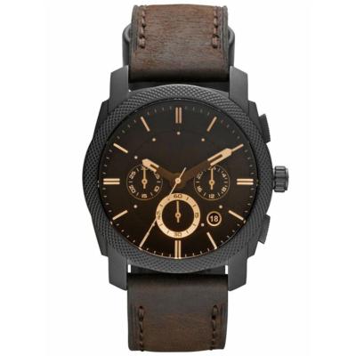 China fs4656 high quality watch mens chronograph dress wrist watches original quartz reloj leather wristwatches with box for sale