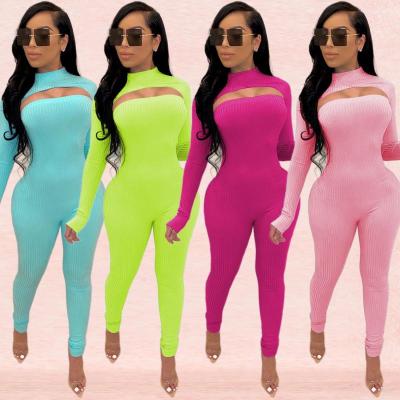 China New arrivals women's bodycon clothing women's long overalls women's anti-pilling dungarees one-piece pants for sale