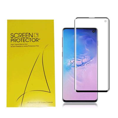 China Full Glue Japan Material s10 Screen Protector PET Film Full Glue Fingerprint Open Clear Mobile Screen Protector For Samsung s10 for sale