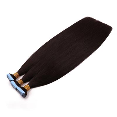 China Straight Ready To Ship Natural Color Straight Tape In Hair Extensions 100% Ins Hair Tape Extensions for sale