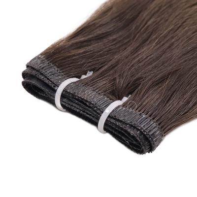 China Remy Flat Weft Hair Weft Wave Weft Hair Vietnam Regular Straight Genie Donor Extension for sale