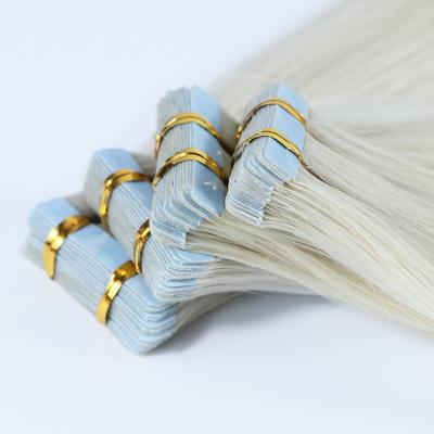 China Malaysian Silky Straight Wave Tape In Hair Extensions Human Invisible Keratin Tape In Hair Extensions for sale