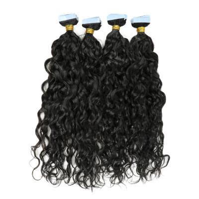 China Kinky Curly Curly 4A 4B 4C Curly Invisible Tape In Extensions Drawn Remy Curly Tape In Hair Indian Hair Double Skin Weft Hair Extensions for sale