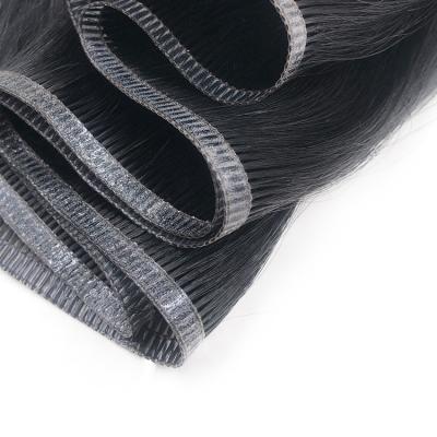 China Cuticle Aligned Natural Black Unprocessed Human Hair Extensions 100% High Quality Wholesale Silky Straight Wave Vendors Raw Virgin Tape Hair for sale