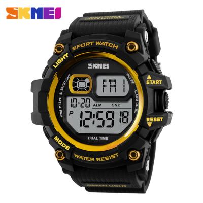 China skmei 1229 Alarm Lighting Sport Watch Waterproof Japan Battery Digital Watch for sale